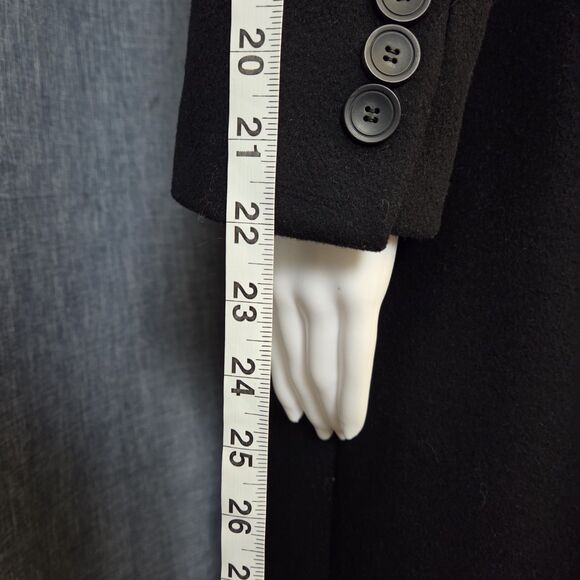 Cinziaerre Rodel SPA Long Line Coat Luxury Italian Wool Coat Women’s US8 Black - Picture 9 of 12
